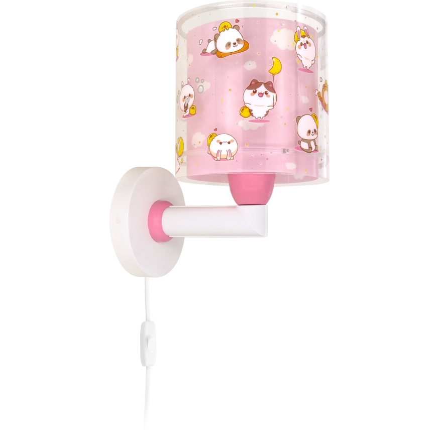 Dalber 41769S - Lampă de perete pentru copii KAWAII FRIENDS, 1xE27/15W/230V, roz