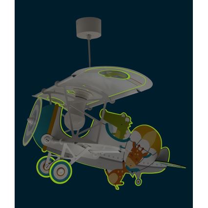 Dalber 54542 - Candelabru pentru copii LITTLE CROCODILE 1xE27/15W/230V