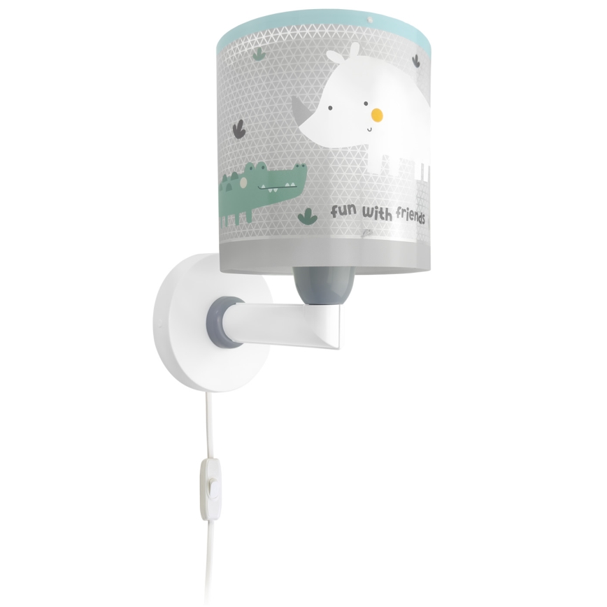 Dalber 60629 - Aplica de perete pentru copii RHICO AND CROCO 1xE27/15W/230V