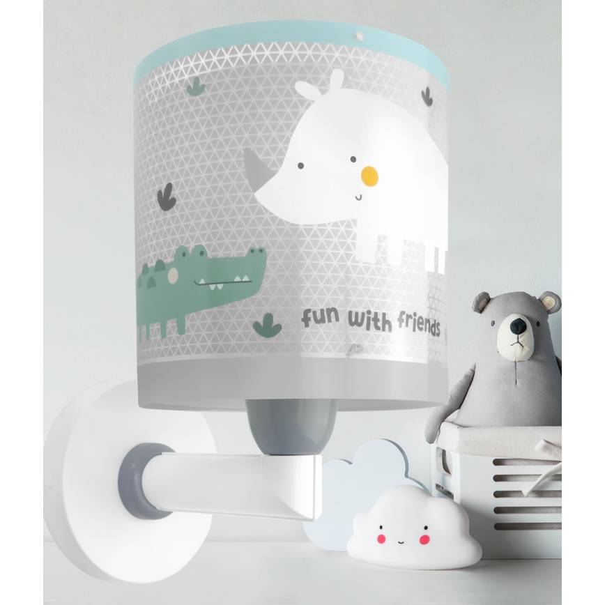 Dalber 60629 - Aplica de perete pentru copii RHICO AND CROCO 1xE27/15W/230V