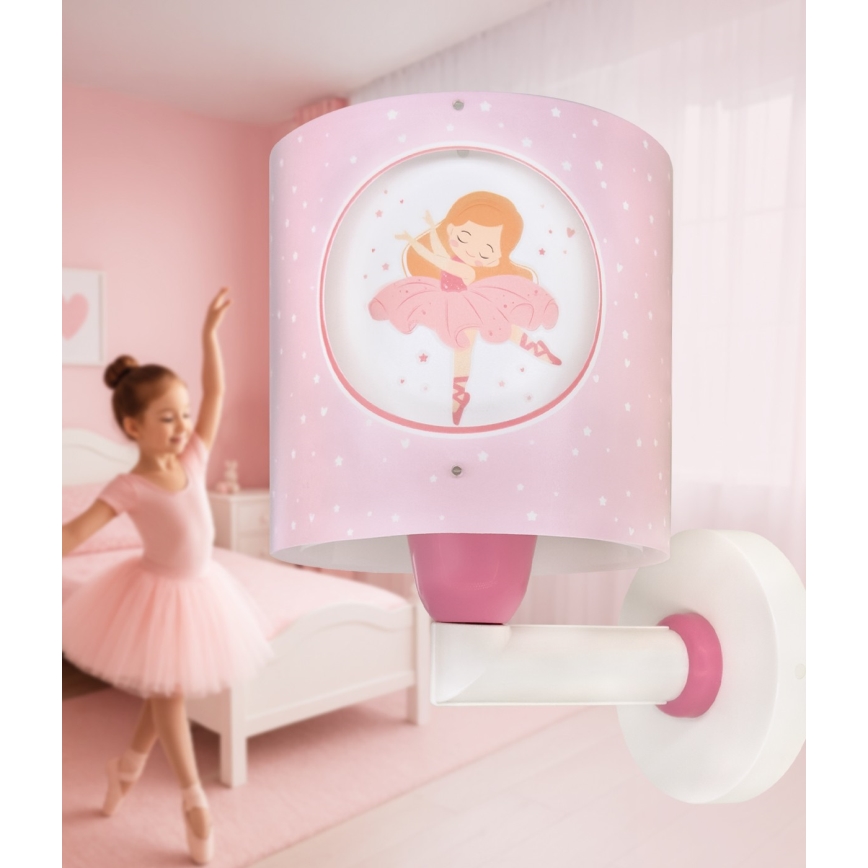 Dalber 60919 - Aplica de perete pentru copii PRINCESS DANCE 1xE27/15W/230V roz
