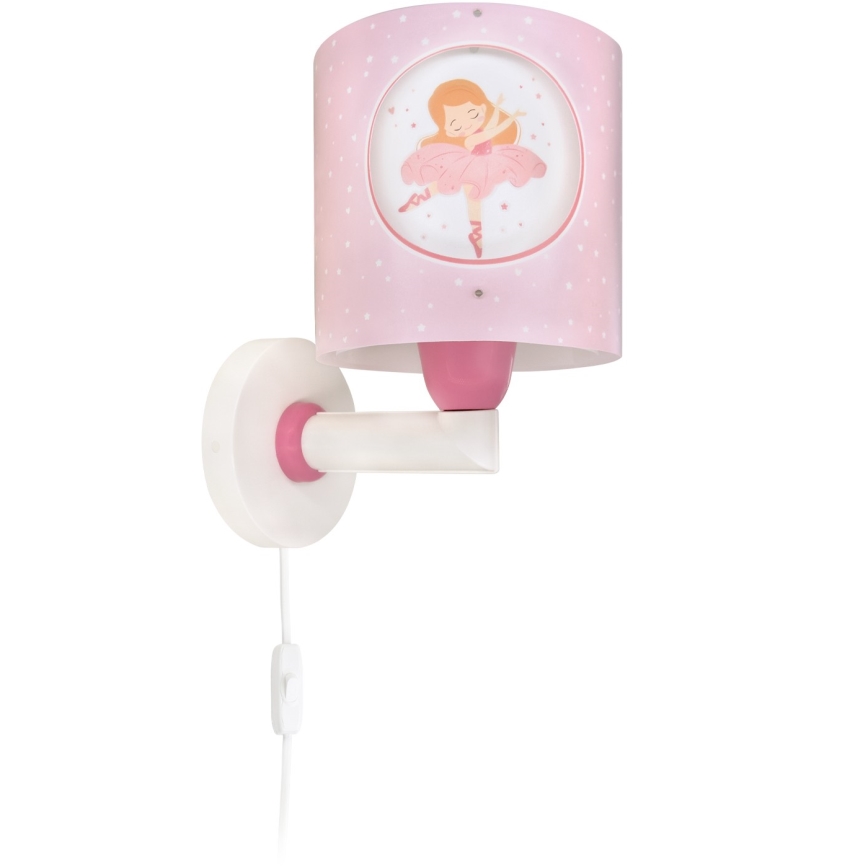 Dalber 60919 - Aplica de perete pentru copii PRINCESS DANCE 1xE27/15W/230V roz