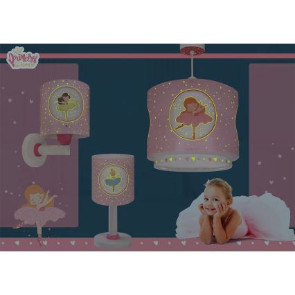 Dalber 60919 - Aplica de perete pentru copii PRINCESS DANCE 1xE27/15W/230V roz