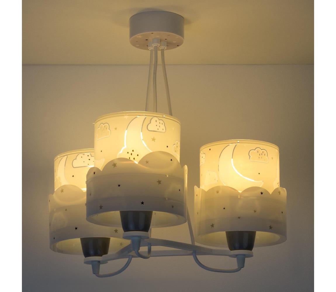 Dalber 61237E - Lustră copii MOON 3xE27/60W/230V
