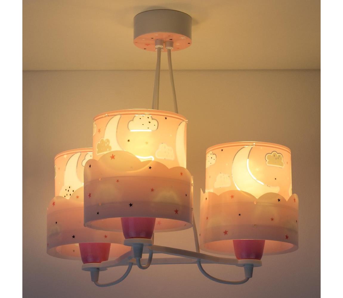 Dalber 61237S - Lustră copii MOON 3xE27/60W/230V