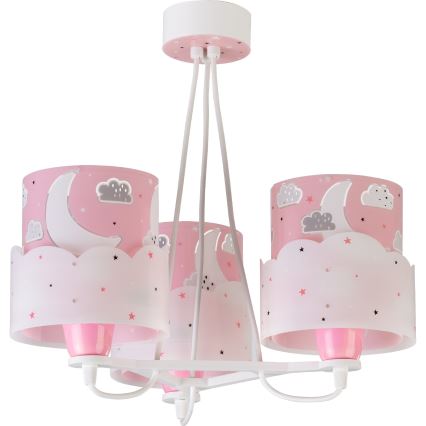 Dalber 61237S - Lustră copii MOON 3xE27/60W/230V