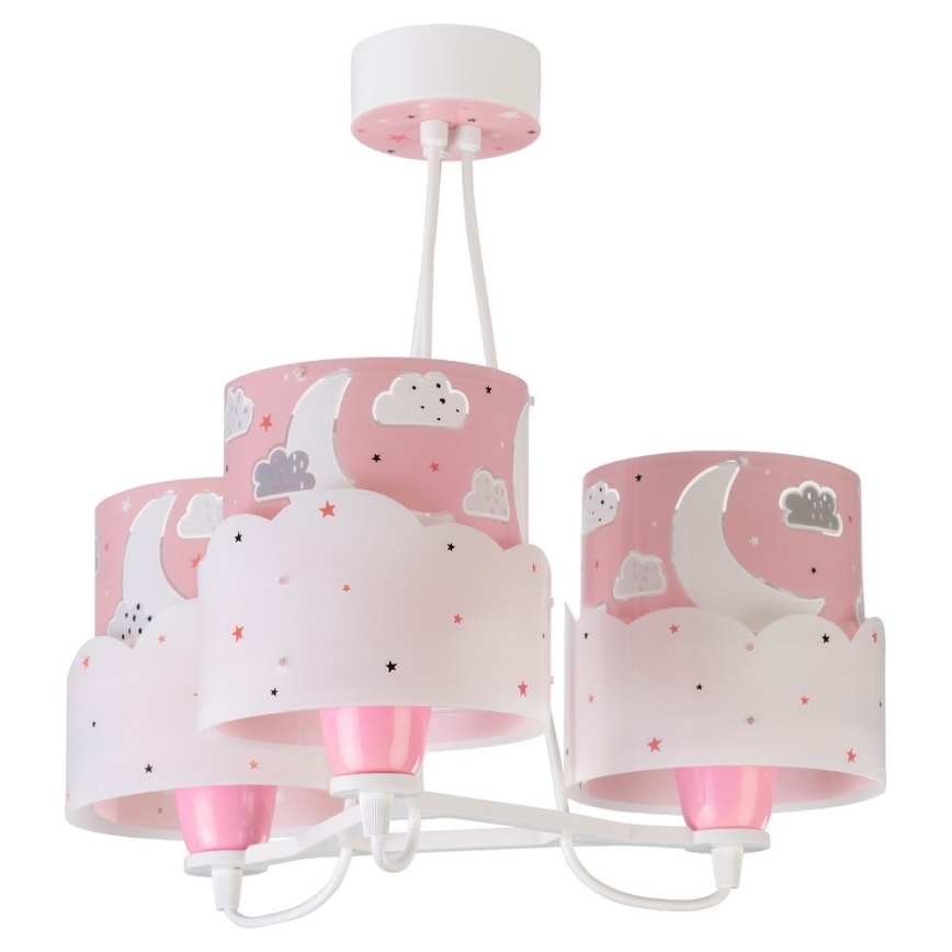 Dalber 61237S - Lustră copii MOON 3xE27/60W/230V