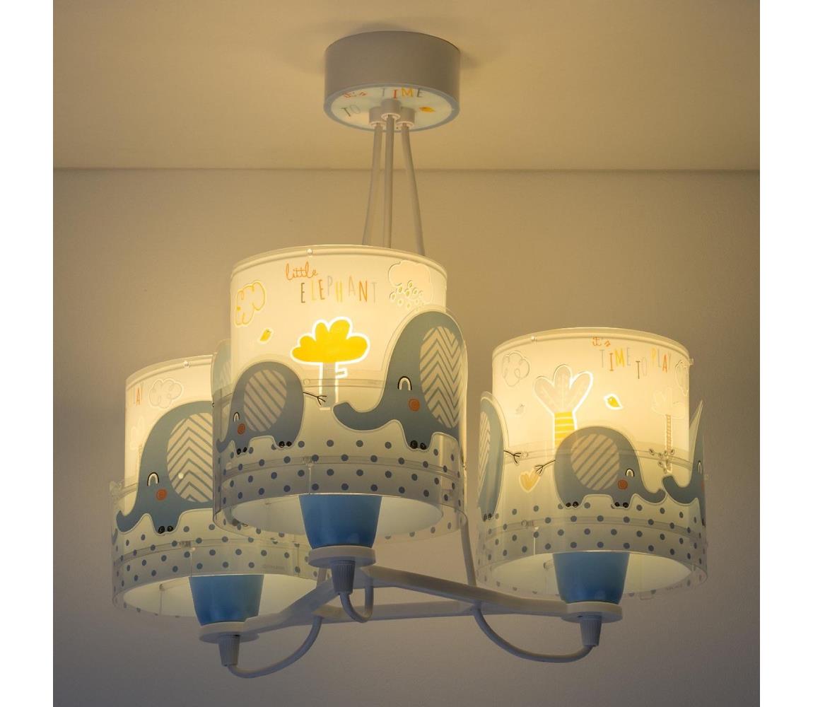 Dalber 61337T - Lustră copii LITTLE ELEPHANT 3xE27/60W/230V