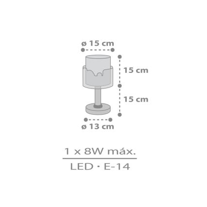 Dalber 61681N - Lampă de călătorie LED pentru copii BABY TRAVEL, 1xG4/4W/230V, multicoloră
