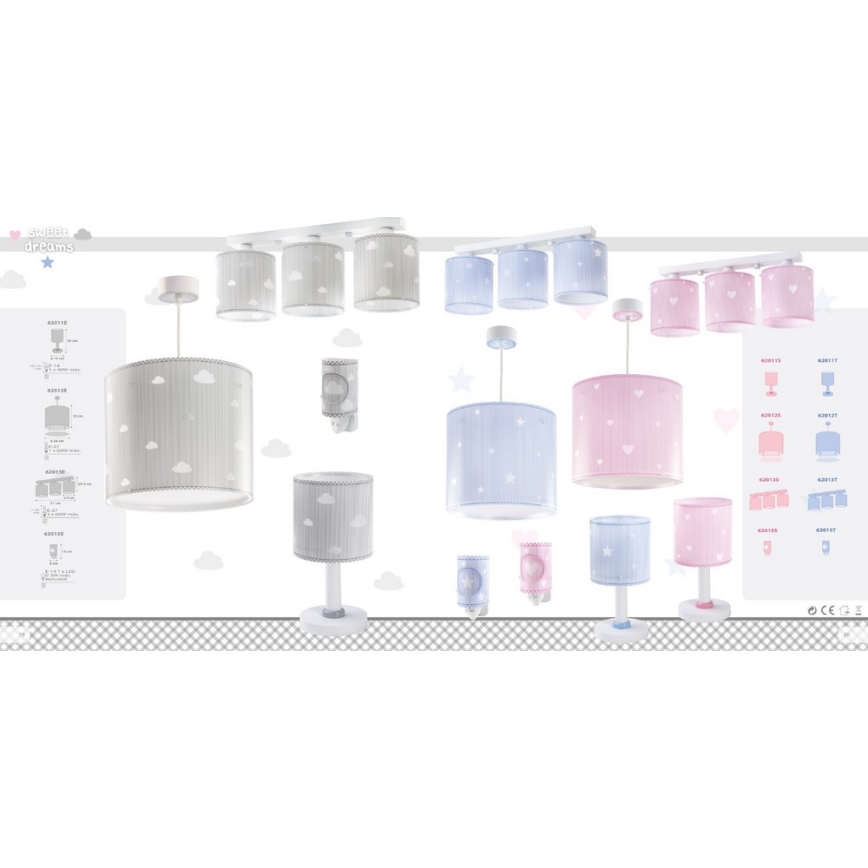 Dalber 62011S - Lampa copii SWEET DREAMS 1xE14/40W/230V