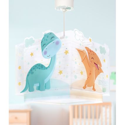 Dalber 63452 - Lustră pentru copii BABY DINOS 1xE27/15W/230V multicoloră