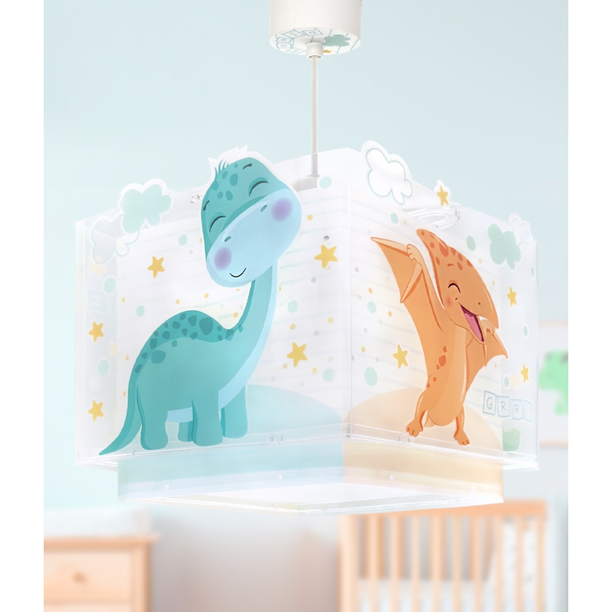 Dalber 63452 - Lustră pentru copii BABY DINOS 1xE27/15W/230V multicoloră