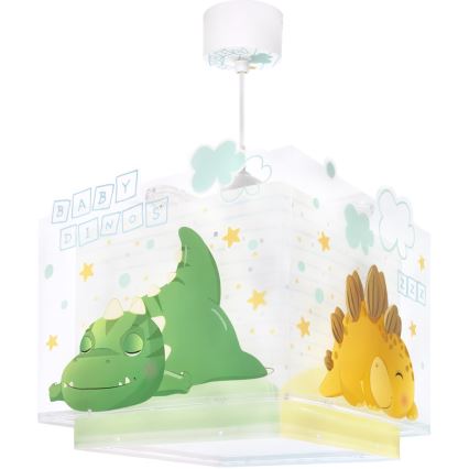 Dalber 63452 - Lustră pentru copii BABY DINOS 1xE27/15W/230V multicoloră