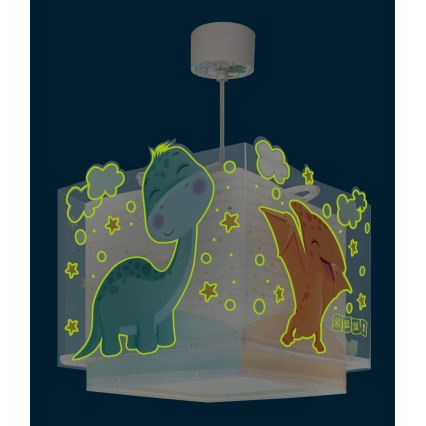 Dalber 63452 - Lustră pentru copii BABY DINOS 1xE27/15W/230V multicoloră