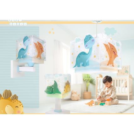 Dalber 63452 - Lustră pentru copii BABY DINOS 1xE27/15W/230V multicoloră