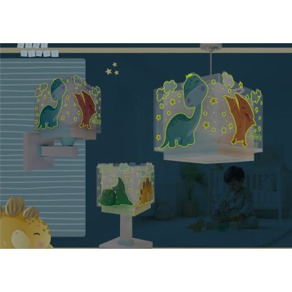 Dalber 63452 - Lustră pentru copii BABY DINOS 1xE27/15W/230V multicoloră