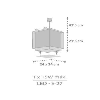 Dalber 64562 - Lustră copii LITTLE TIGER 1xE27/60W/230V