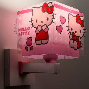 Dalber 73269 - Lampă de perete pentru copii HELLO KITTY 1xE27/15W/230V, roz