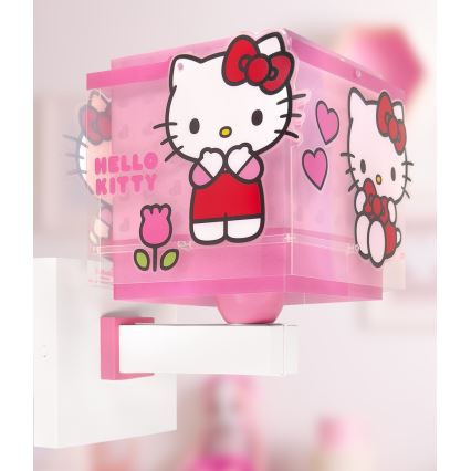 Dalber 73269 - Lampă de perete pentru copii HELLO KITTY 1xE27/15W/230V, roz