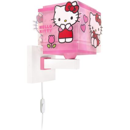 Dalber 73269 - Lampă de perete pentru copii HELLO KITTY 1xE27/15W/230V, roz
