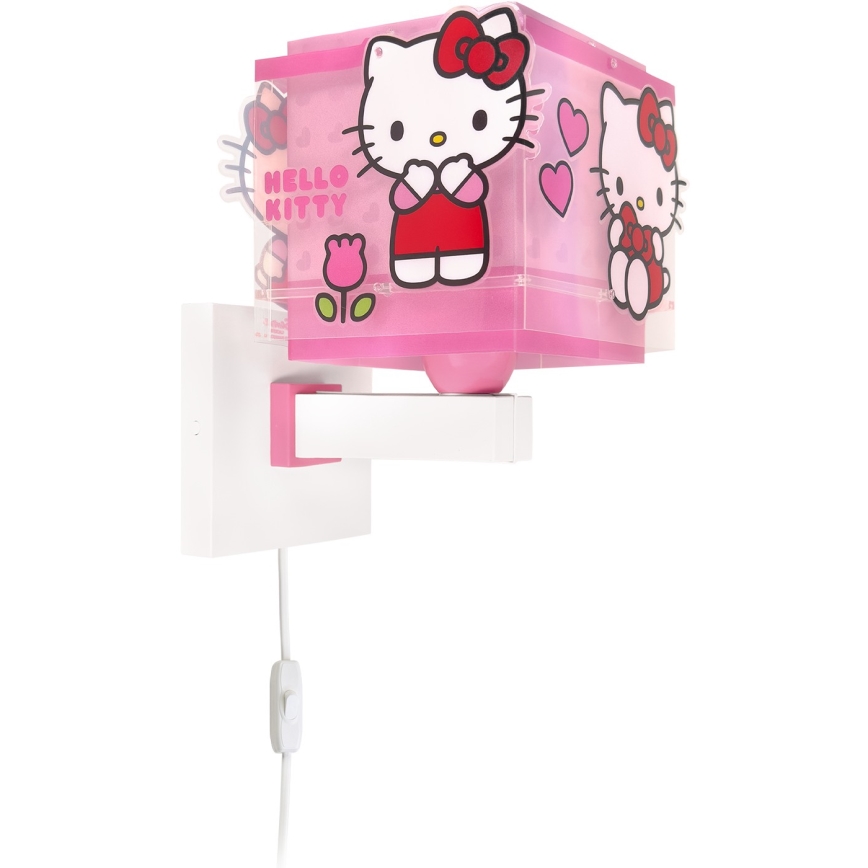 Dalber 73269 - Lampă de perete pentru copii HELLO KITTY 1xE27/15W/230V, roz