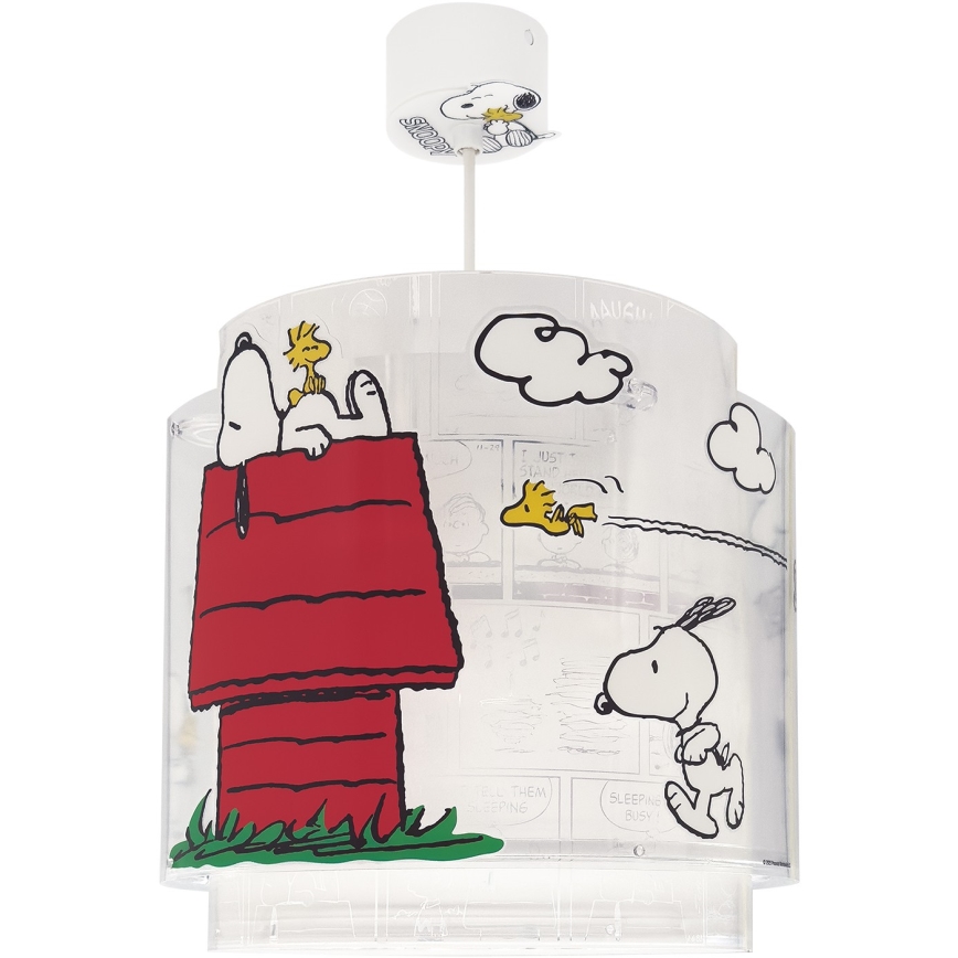 Dalber 76302 - Lustră pentru copii SNOOPY 1xE27/15W/230V alb/roșu