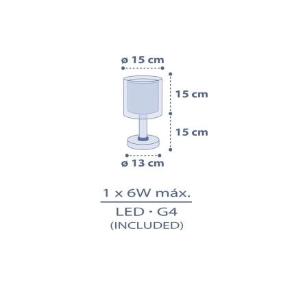 Dalber 76631 - Lampă LED pentru copii MOON DREAMS, 1xG4/4W/230V, albastră