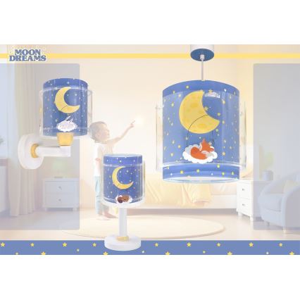Dalber 76632 - Lustră pentru copii MOON DREAMS 1xE27/15W/230V albastru