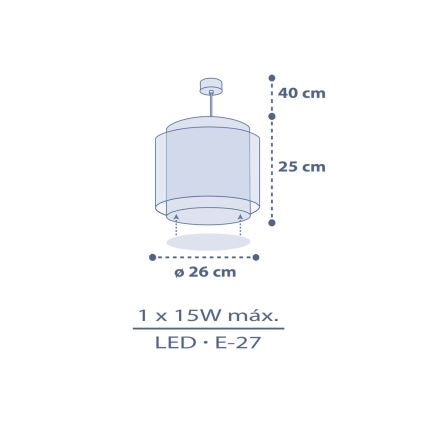 Dalber 76632 - Lustră pentru copii MOON DREAMS 1xE27/15W/230V albastru