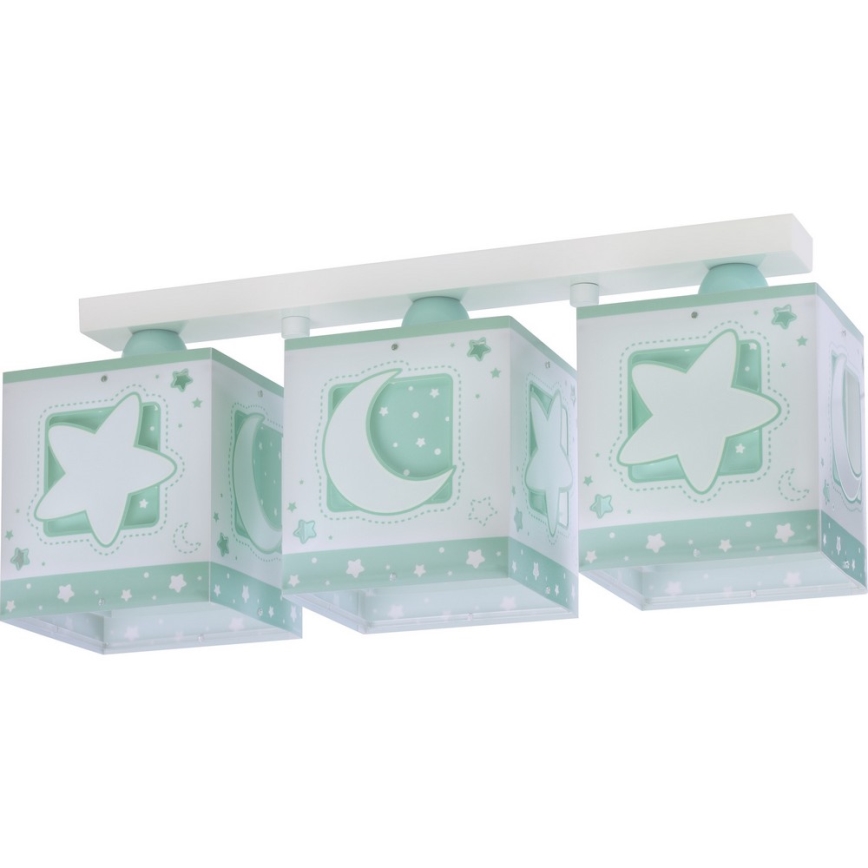 Dalber D-63233NH - Plafonieră copii MOONLIGHT 3xE27/60W/230V