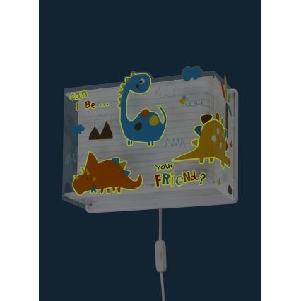 Dalber D-73458 - Aplică perete copii DINOS 1xE27/60W/230V