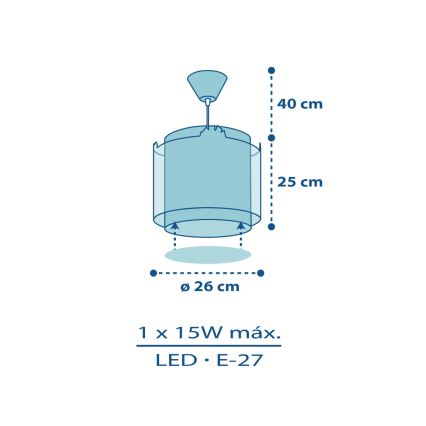 Dalber D-76112 - Lustră copii MY LITTLE JUNGLE 1xE27/15W/230V