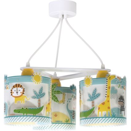 Dalber D-76114 - Lustră copii JUNGLE 3xE27/60W/230V
