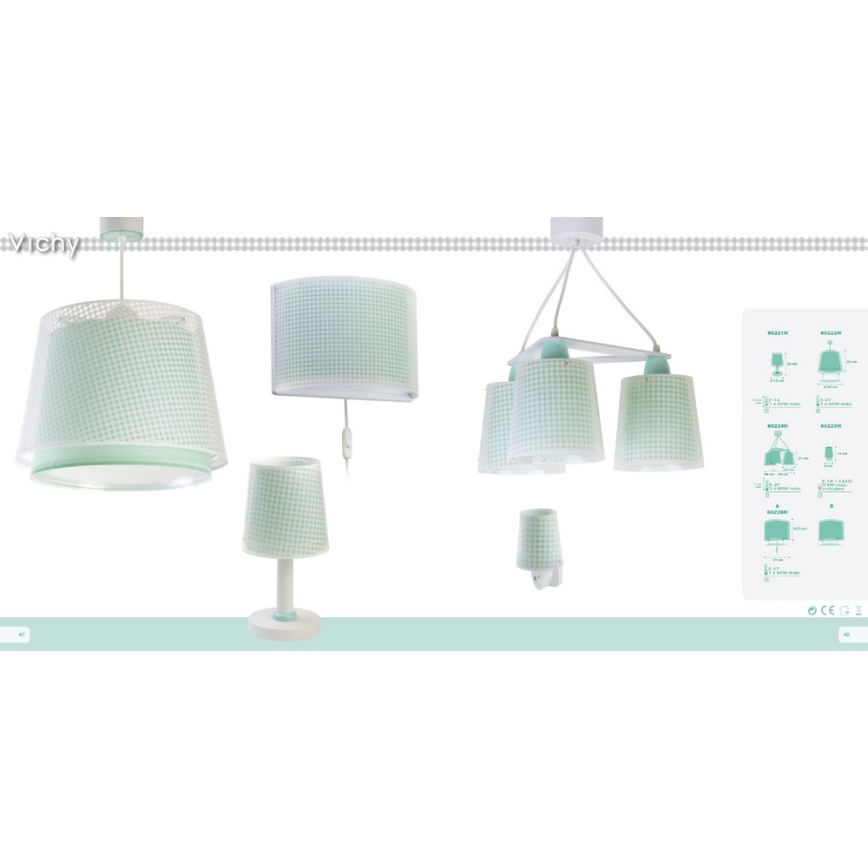 Dalber D-80228H - Aplică perete copii VICHY 1xE27/60W/230V