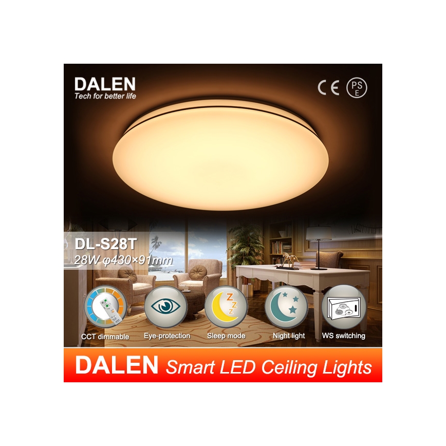 Dalen DL-S28T - LED  Plafoniera CLASSIC LED/28W/230V