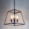 Där Lighting ACA8622 - Candelabru suspendat pe lanț ACADEMY 4xE27/60W/230V negru