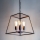 Där Lighting ACA8622 - Candelabru suspendat pe lanț ACADEMY 4xE27/60W/230V negru
