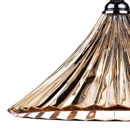 Där Lighting ARD866 - Lustru suspendat pe lanț ARDECHE 1xE27/60W/230V, alamă/maro fumuriu