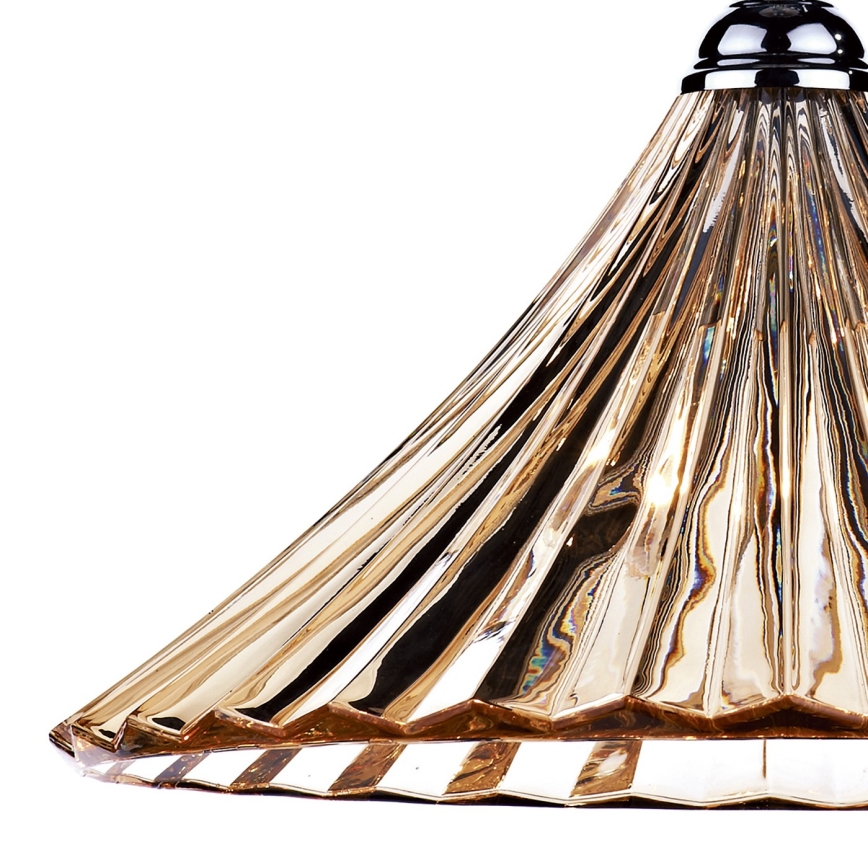 Där Lighting ARD866 - Lustru suspendat pe lanț ARDECHE 1xE27/60W/230V, alamă/maro fumuriu