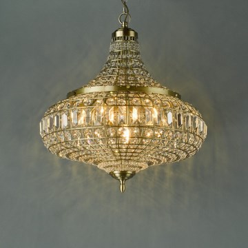 Där Lighting ASM0675 - Candelabru suspendat pe lanț ASMARA 6xE14/40W/230V din alamă