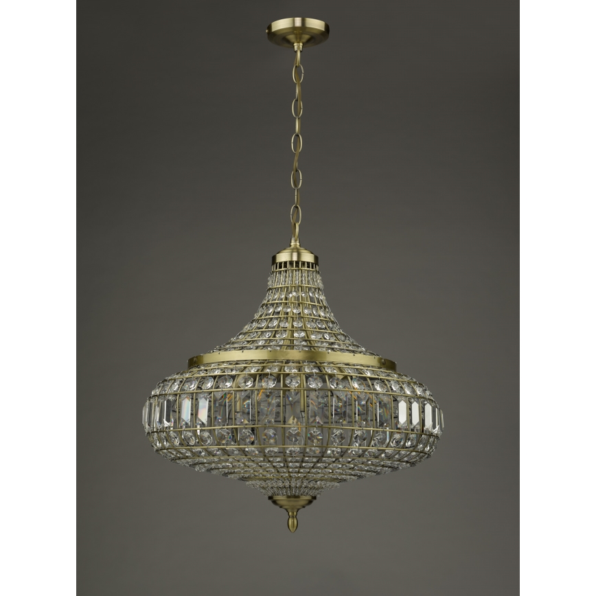 Där Lighting ASM0675 - Candelabru suspendat pe lanț ASMARA 6xE14/40W/230V din alamă
