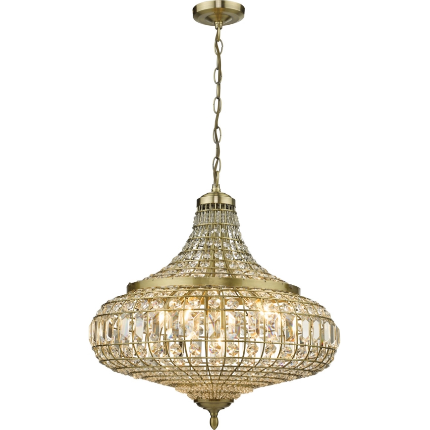 Där Lighting ASM0675 - Candelabru suspendat pe lanț ASMARA 6xE14/40W/230V din alamă