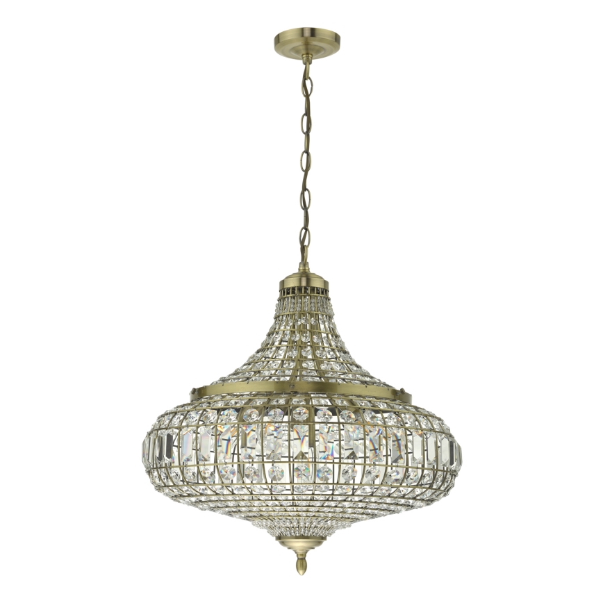 Där Lighting ASM0675 - Candelabru suspendat pe lanț ASMARA 6xE14/40W/230V din alamă