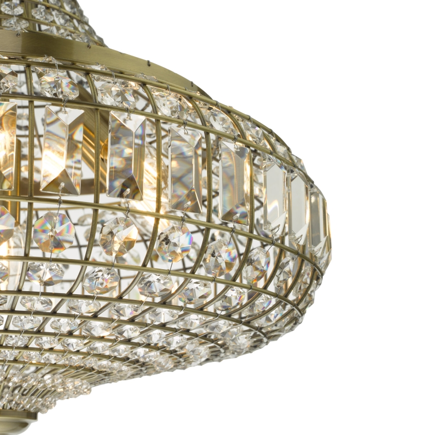 Där Lighting ASM0675 - Candelabru suspendat pe lanț ASMARA 6xE14/40W/230V din alamă