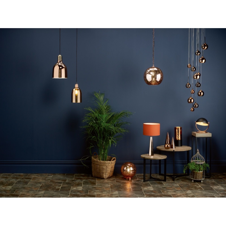 Där Lighting AUR1564 - Lustru suspendat pe cablu AURELIA 15xG4/10W/230V negru/cupru