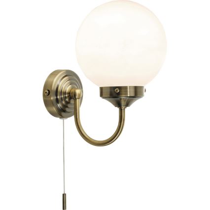 Där Lighting BAR0775 - Aplică de perete pentru baie BARCLAY 1xE14/40W/230V IP44 alamă