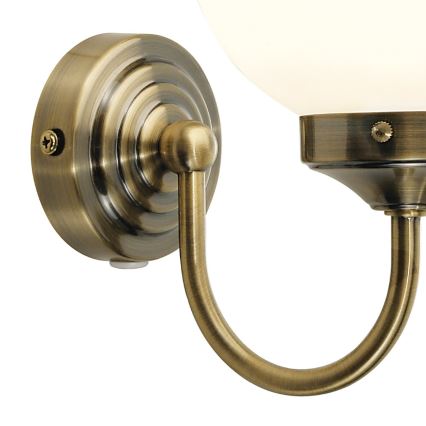 Där Lighting BAR0775 - Aplică de perete pentru baie BARCLAY 1xE14/40W/230V IP44 alamă