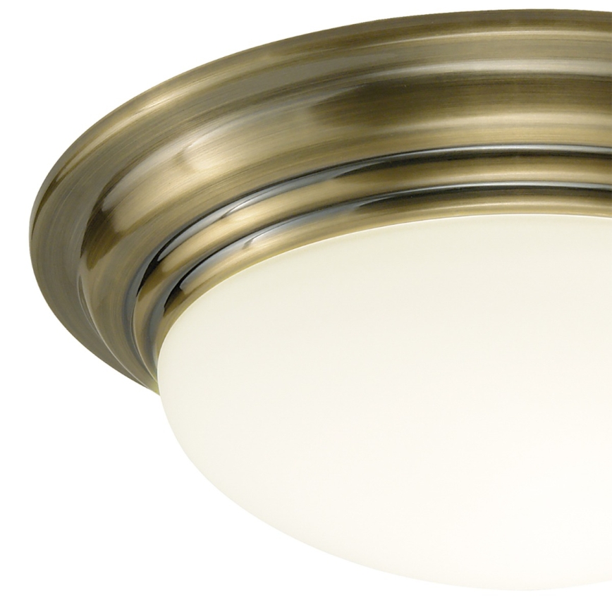 Där Lighting BAR5075 - Plafonieră pentru baie BARCLAY 1xE27/60W/230V Ø 38 cm, alamă