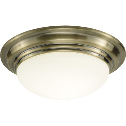 Där Lighting BAR5275 - Plafonieră pentru baie BARCLAY 1xE27/60W/230V, Ø 31 cm, alamă