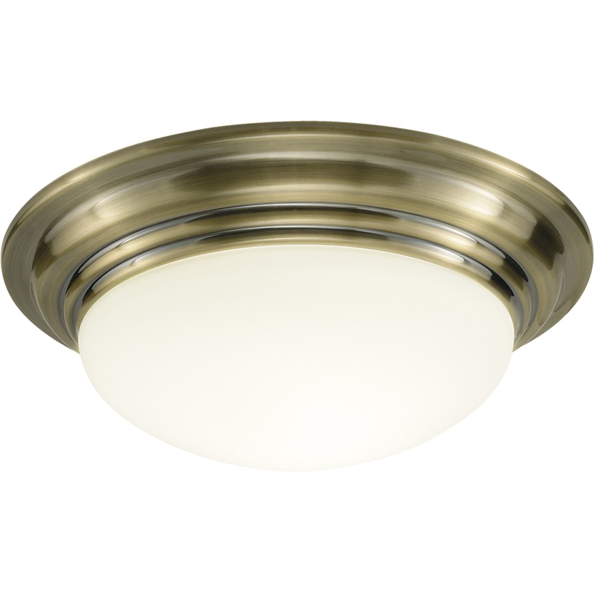 Där Lighting BAR5275 - Plafonieră pentru baie BARCLAY 1xE27/60W/230V, Ø 31 cm, alamă